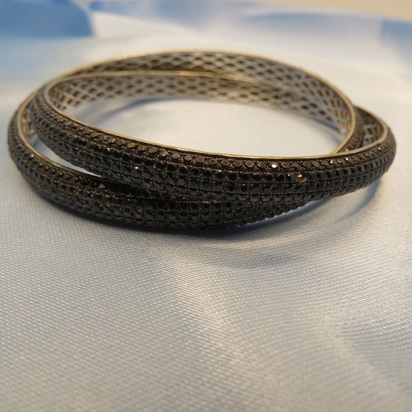 Sterling Silver Bangle Bracelets - Picture 2 of 6